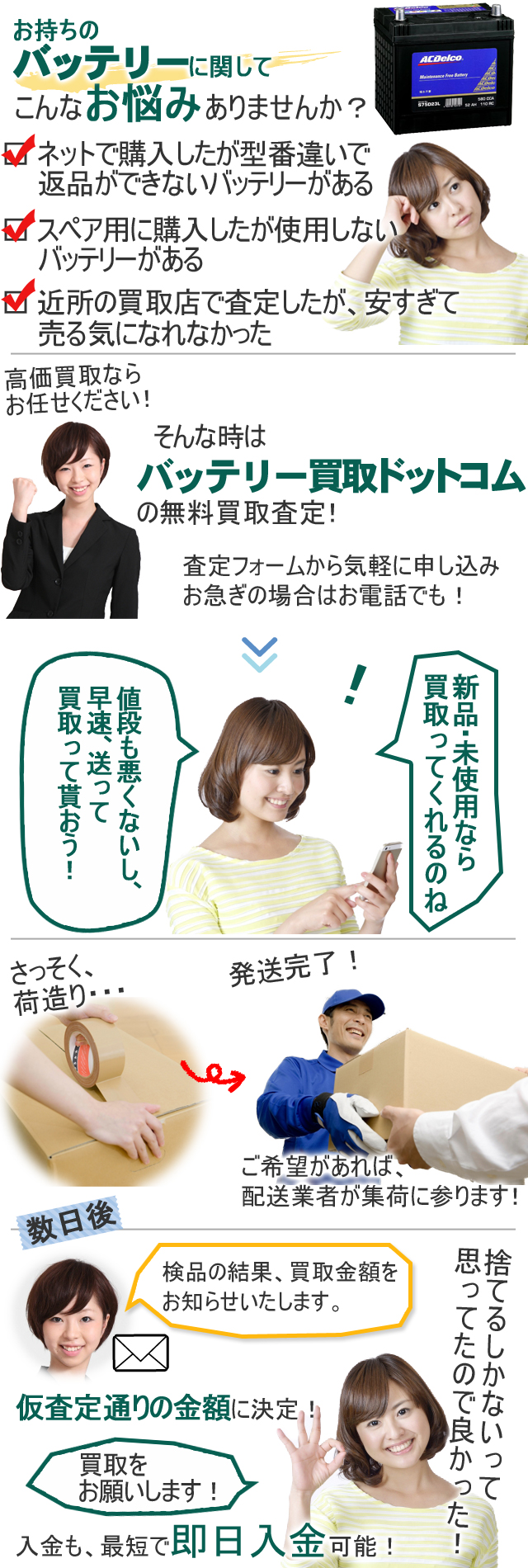 新品未使用バッテリーの買取なら、バッテリー買取ドットコムにお問い合わせください!