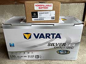 VARTA メインバッテリー メルセデス純正サブバッテリー 新品セット